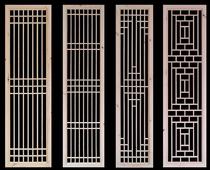 Dongyang wood carving solid wood lattice hollow porch partition mortise and tenon structure new Chinese antique doors and windows simple background wall