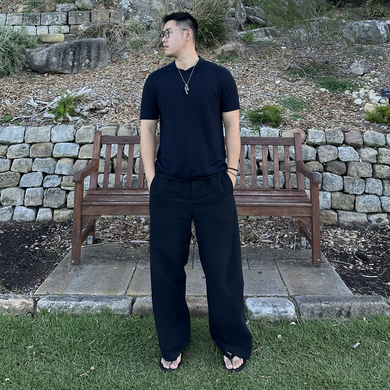 Uaried Linen-Cotton Blend Breathable Three-Dimensional Cut Irregular Panel Drapey Relaxed Old Money Elegant Trousers Uaried Linen-Cotton Blend Breathable Three-Dimensional Cut Irregular Panel Drapey Relaxed Old Money Elegant Trousers