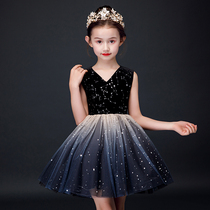 Childrens Princess Skirt Fluffy Girl Birthday Piano for Girls Little Host Late gown for foreign air autumn and winter