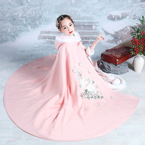 Girl Han Fu Cape Garnter Thickened Child Cloak Jacket Warm Baby Ancient Dress Chinese Wind Autumn winter