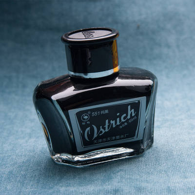 Uncle Fat Pen Dye Ink Ostrich Black 551 Premium Pure Blue 552 Blue-Black 553 Non-Carbon Hero 204