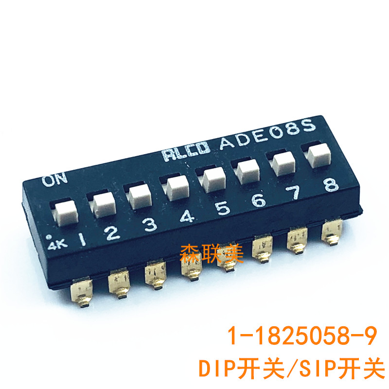 1-1825058-9 1-1825058-9 2 54mm foot distance 8P patch dial code switch 1-1825058-9 SMD SMT