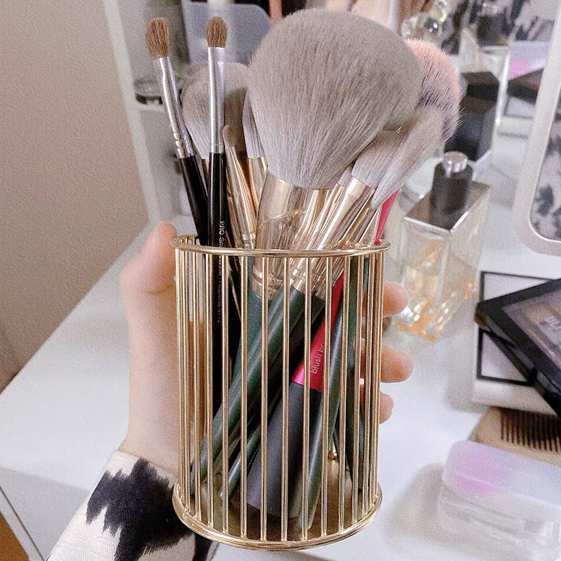 Office multifunctional pen holder storage box round desktop student desk stationery supplies bucket brush storage rack