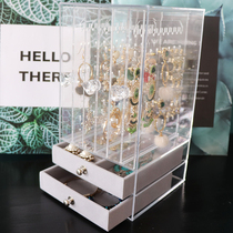 Net red same jewelry box storage box dustproof multi-layer large capacity household hanging ear ring necklace ring display rack