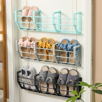 Door rear shoe rack-free household indoor economy space-saving door wall-mounted slippers storage shelf
