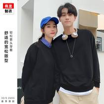 东莞市伟龙制衣厂国潮圆领卫衣男薄款潮牌空白打底衫新款纯色宽松