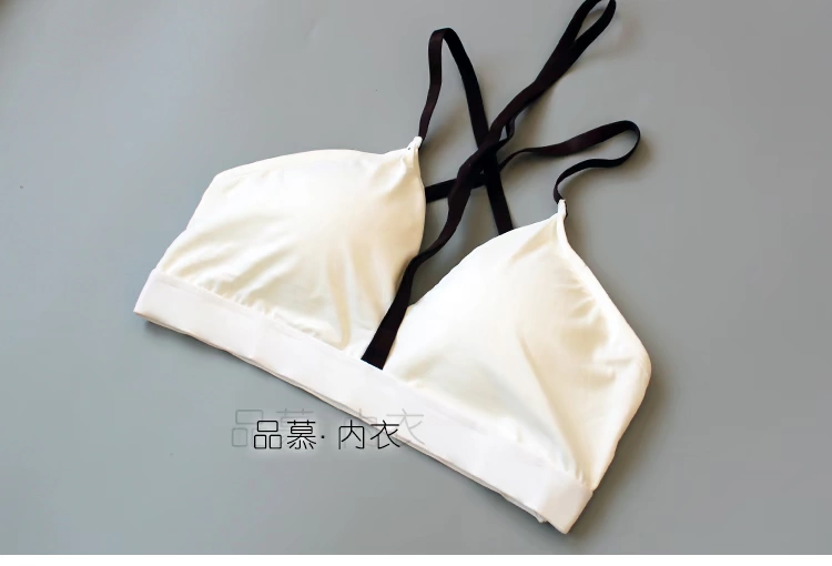 Phong cách châu Âu và Mỹ treo cổ làm đẹp trở lại tam giác cup bra bikini thể thao đồ lót với ngực pad mỏng mà không có vòng thép đồ lót do lot nu