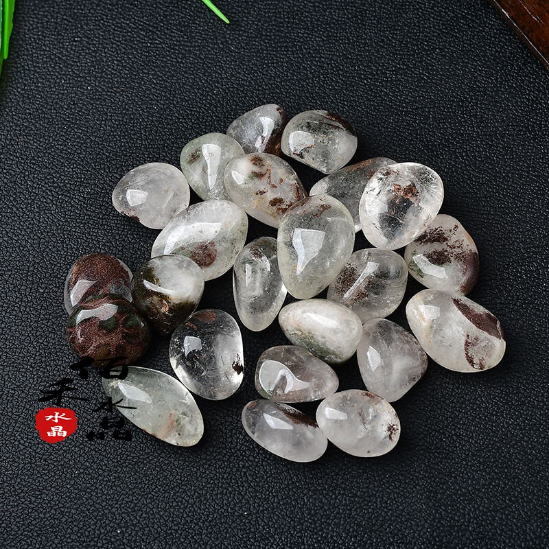 Natural green ghost gravel large particle ornament fish tank flower pot landscaping decorative ore specimen stone