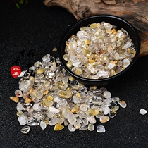 100 and crystal crushed stone natural hair crystal gravel pendulum piece degaussed stone purifying stone fish tank flower pot potted stone potted stone
