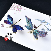 100 Wo natural crystal blue Beatrix Dragonfly Pendulum Pieces Handmade Handicraft Home Living Room Desktop Furnishing