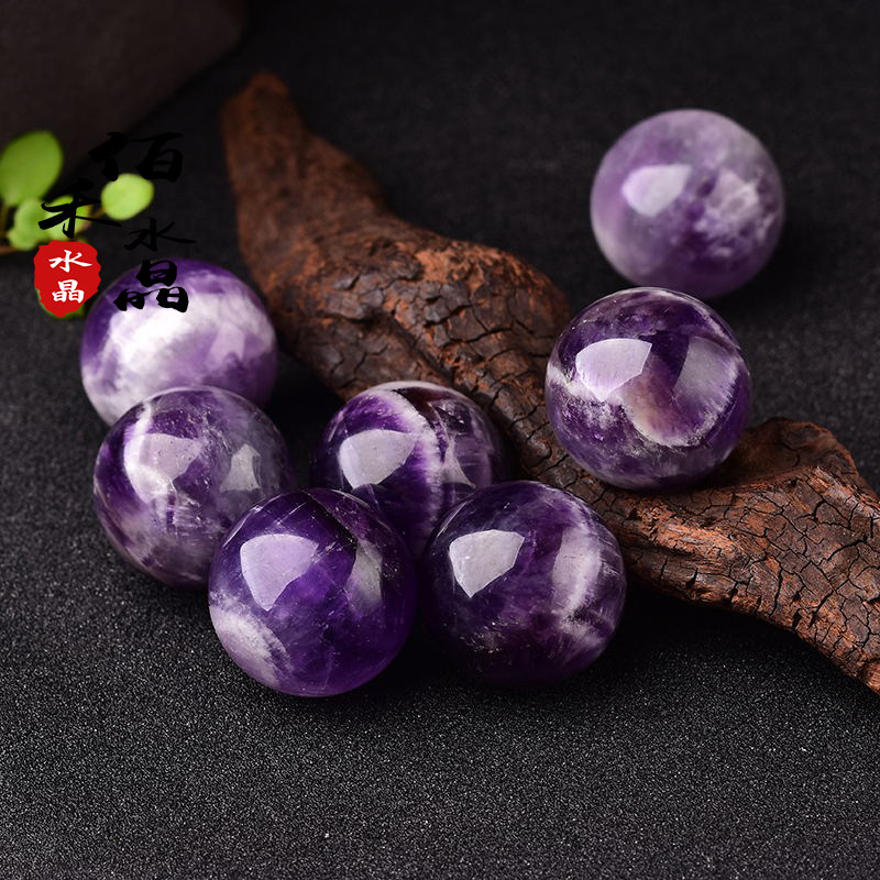 Natural dream purple crystal ball piece natural crystal ball shipment furniture diy jewelry with ball must