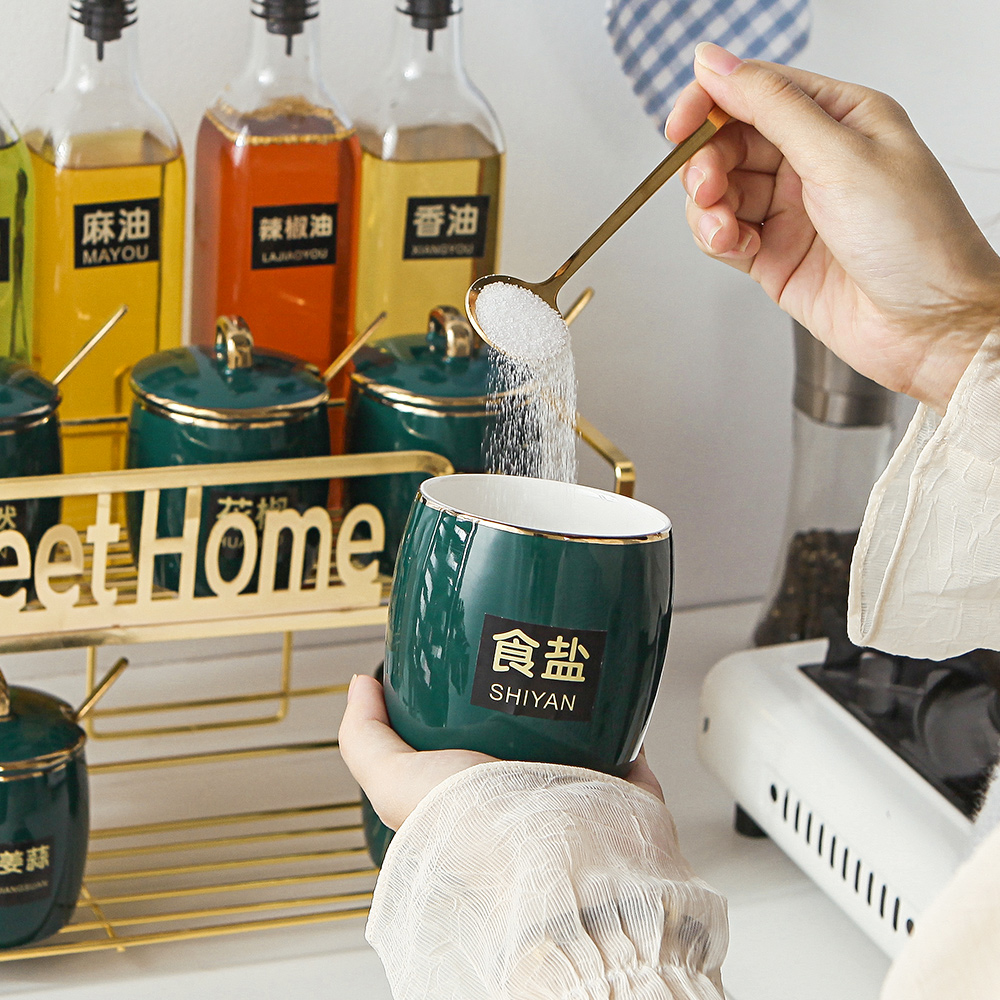Glass oil leak proof large oil pot home flavor pot seasoning sauce vinegar sauce pot of ceramic kitchen suits for