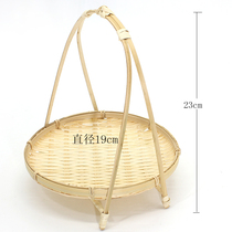 Bamboo Woven Multilayer Tea Point Pan Pastry Collection Basket Handpicked Detachable Bamboo Basket Fruit Next Afternoon Tea Refreshment Tray Dried Fruit