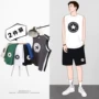Mùa hè bóng rổ vest nam cotton lỏng thủy triều ins quần short phù hợp với vest vai hai mảnh cá tính không tay áo thun - Áo vest cotton áo ba lỗ tập gym nam