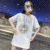 . Bottomshirt trắng t-shirt cotton 2020 mới mùa hè ngắn tay Hàn Quốc phiên bản mô hình lỏng lẻo vừa chiều dài của phụ nữ hiển thị mỏng 