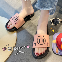 Cool slippers Female ins tide home home lady student bedroom Summer indoor household cute non-slip bathroom bath a