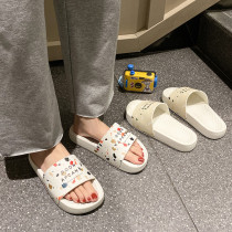 Cool slippers female household net red dormitory non-slip home home thick bottom indoor summer ins tide outdoor deodorant 2021