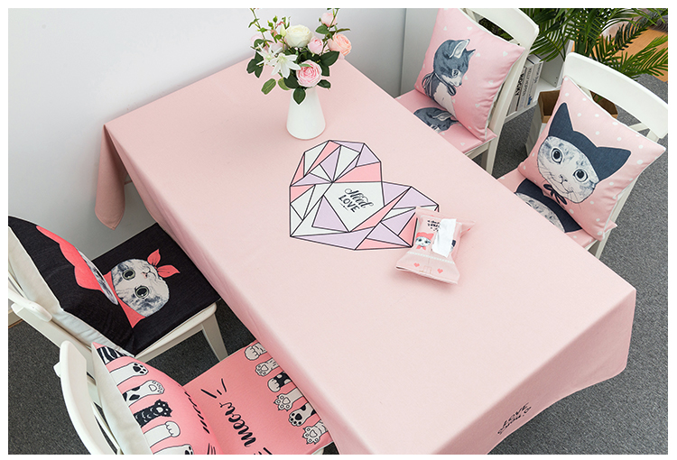 Khăn trải bàn dễ thương vải cotton và vải lanh nhỏ tươi khăn trải bàn không thấm nước khăn trải bàn chống vảy gia đình bàn cà phê vải khăn trải bàn khăn trải bàn vuông đẹp