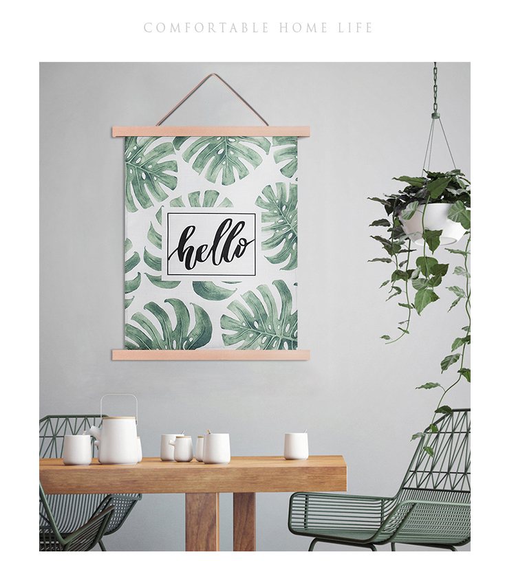 Cây xanh tươi Bắc Âu tấm thảm treo tường phòng khách trang trí tranh in nền vải phòng ngủ treo vải vải thảm treo đầu giường