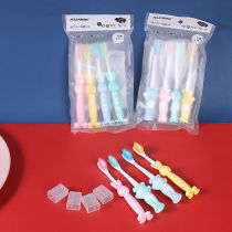 Childrens manual toothbrush teeth soft hair 2-3-6-10 years old baby training children Primary School students 12 cute small head set