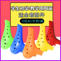 Ocarina 12 holes beginner resin Ocarina sent teaching materials to students musical instrument resin midrange C tune ac tune ac tune twelve holes Ocarina