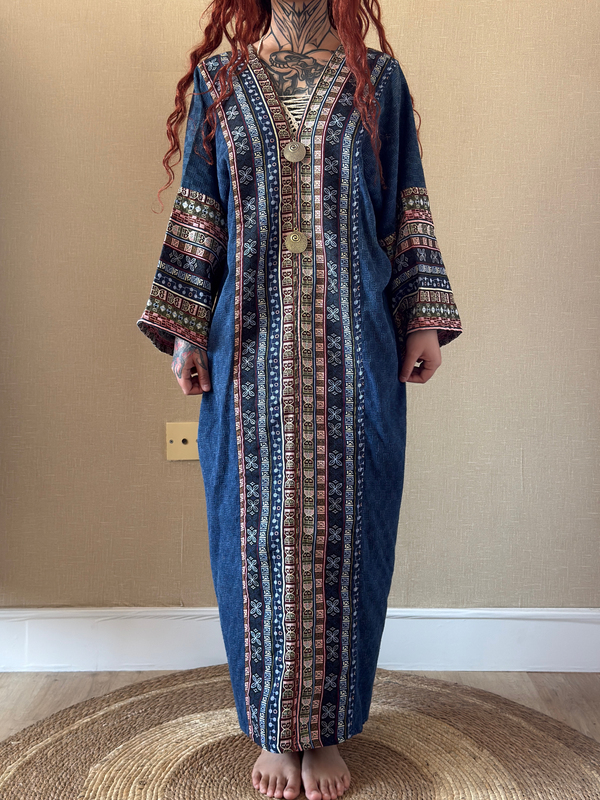 Thai Blue-Dyed Copper Medal Dress｜No Returns or Exchanges. Please Refer to the Details Page