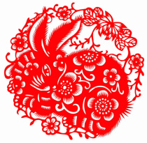 Send 2 pieces of different zodiac animal window decorations with different rabbit paper-cuts and rice paper-cut finished products