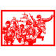Warrior Paper-Cut Red Rice Paper Hollow-Out Window Decoration Paper-Cut for Protecting the Country and Nation-Building Patriotic Paper-Cut Soldier Hero Paper-Cut Finished Product