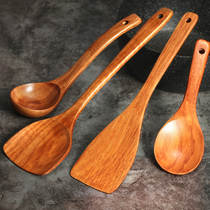 Wooden shovel non-stick pan Special household wooden spatula oblique fried shovel