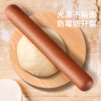 Wusandwood rolling pin noodle stick solid wood rolling stick household rolling stick artifact round head dumpling skin stick baking tool