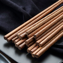 Solid Wood chicken wing wood chopsticks non-lacquered and wax-free household high-grade chopsticks anti-mildew Wood 10 pairs set can be customized tableware