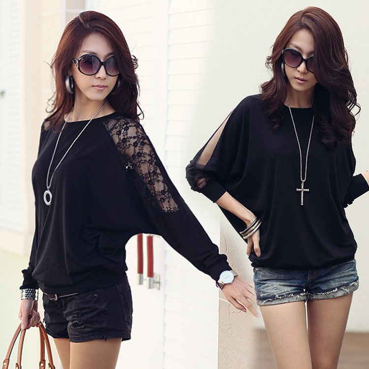 Autumn New Lace Mesh T-Shirt Loose Plus Size Top Women's Long-Sleeved Base Shirt Bestie Outfit Trendy Women