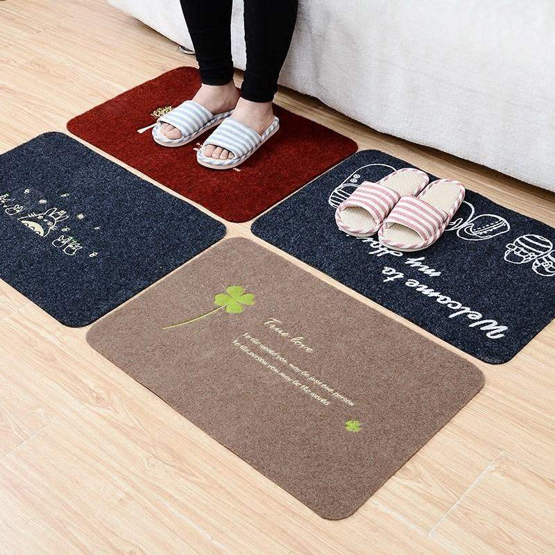 Bathroom foot mats door mats home bedroom absorbent kitchen D non-slip mats bathroom floor mats into the door