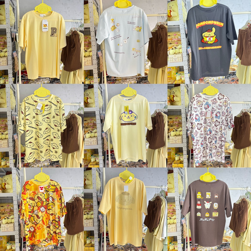 [in Stock] Authentic Japanese Sanrio Pompompurin Limited Edition Merchandise T-Shirt Cardigan