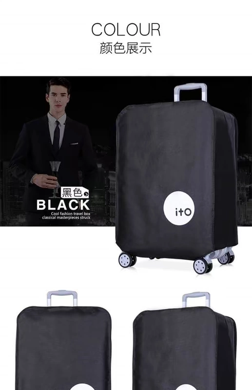 Bao bì không dệt bao vuông dễ thương chống mài mòn 22 inch miễn phí chống trầy xước hành lý che túi 24 inch sáng tạo - Phụ kiện hành lý