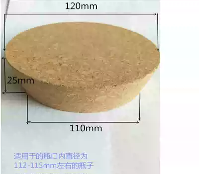 Special sealed bubble wine bottle Wine jar wooden stopper Ceramic wine tank cork stopper lid Large diameter glass stopper