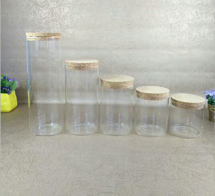 Glass sealed jar cork storage bottle wish bottle drift bottle diameter 60 85 100mm