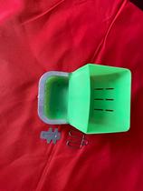 Increase 14cm anti-scraping material iron hook box rabbit food box material box slot rabbit cage food box