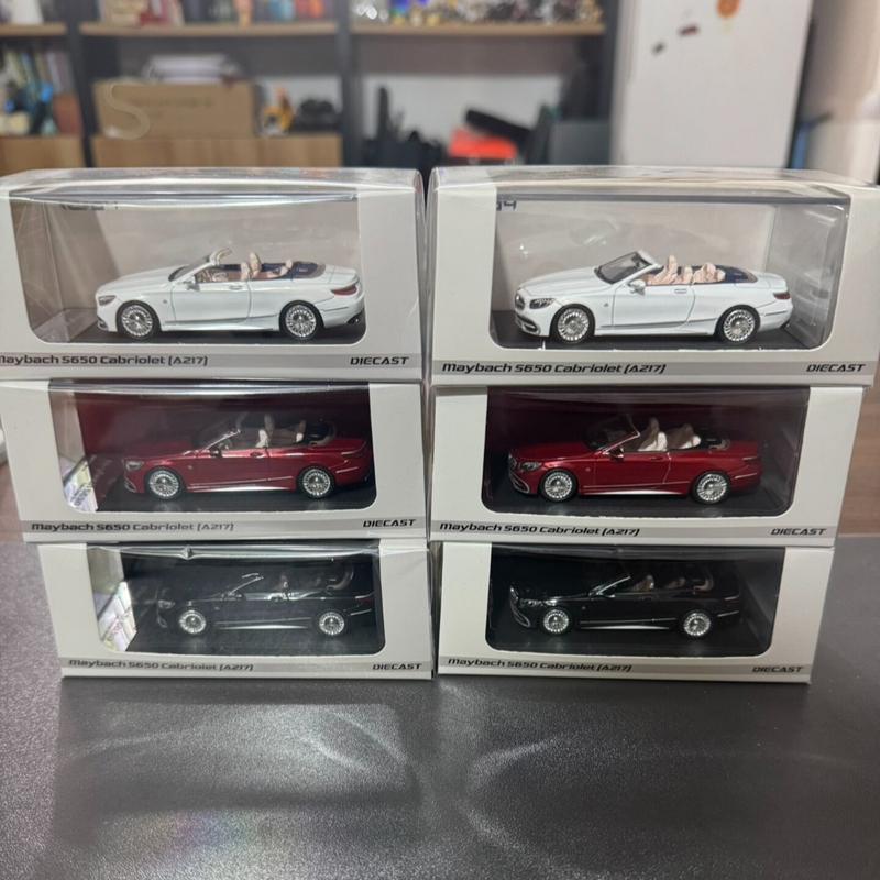 1:64 Original Mercedes-Benz Mb Maybach S650 Convertible Sports Car A217 Alloy Nj64 Car Model