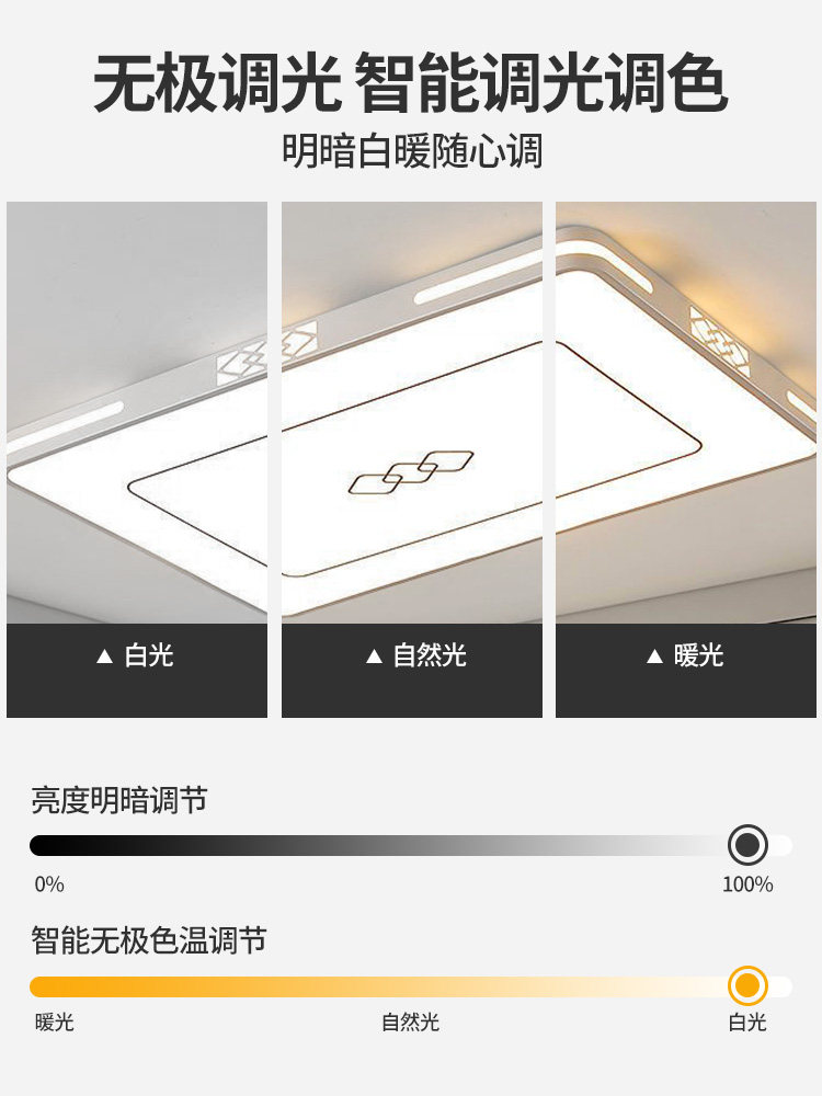 Home Living Room Ceiling Light Fixture, Main Bedroom Chandelier, Modern Simple and Elegant 2025 New Model Zhongshan