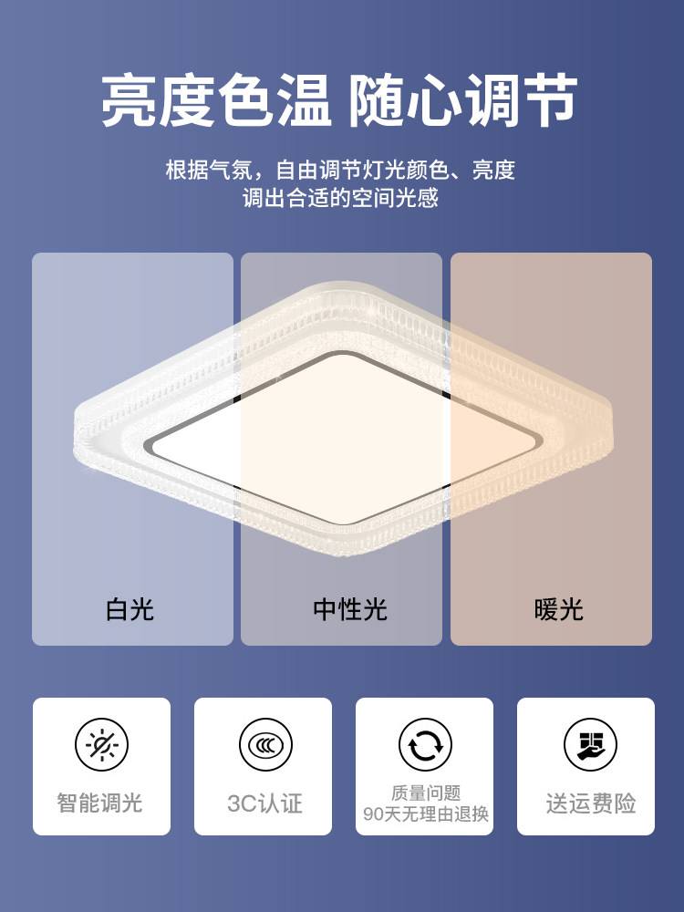 Living Room Main Light 2025 New Led Ceiling Light Full Spectrum Eye Protection Simple Modern Bedroom Restaurant Zhongshan Lamps