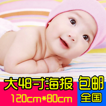 Beautiful and cute painting baby poster Baby painting doll painting prenatal education poster twins dragon and phoenix painting boy big poster