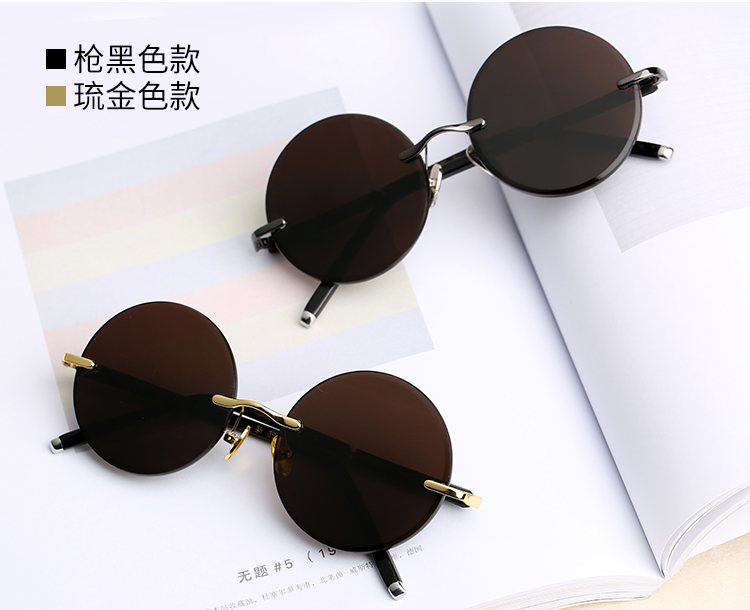 Kính pha lê nam nữ mẫu tinh khiết đích thực tự nhiên retro mát mắt tròn cao cấp kính râm pha lê đá gương trong kinh bao ve mat khoi anh sang xanh essilor