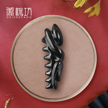 Hui comb square Natural pure horn comb Scalp massage dredge head meridians and acupoints Private custom comb