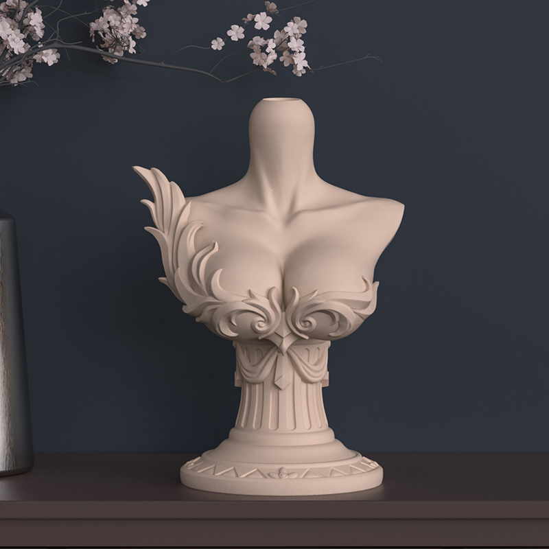 bjd female chest platform 3 split head platform Hecate Goddess of the Night Classical pattern movable MC original homemade doll people's platform