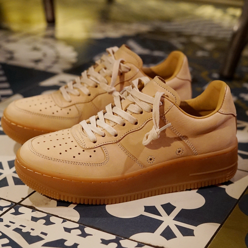 Special Offer: Horse Leather Air Force Goodyear Dirty Sneakers, Versatile Trendy Casual Sneakers for Men and Women, Couple's White Shoes, Low-Top Shoes
