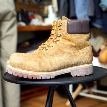 Richao custom leather goodyear sewn rhubarb boots