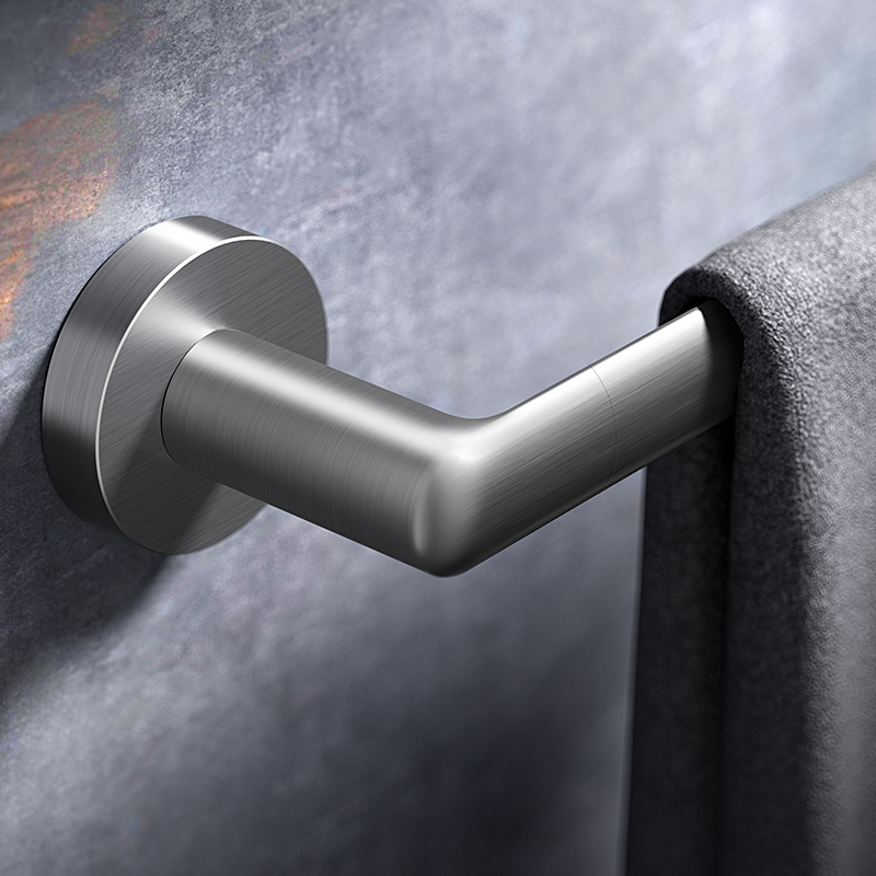 Full Copper Towel Rack Subtoilet Free of perforated Bathrooms Bathroom Shelve Towel Single Pole Double Pole Bathroom containing hanging rack-Taobao