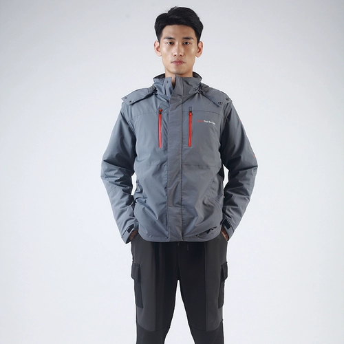 Audi, зимний утепленный пуховик для работы, съемный черный жилет, делается под заказ