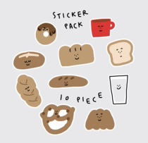 naiyoustore Korean hongdandan cute sticker bag big collection dinosaur